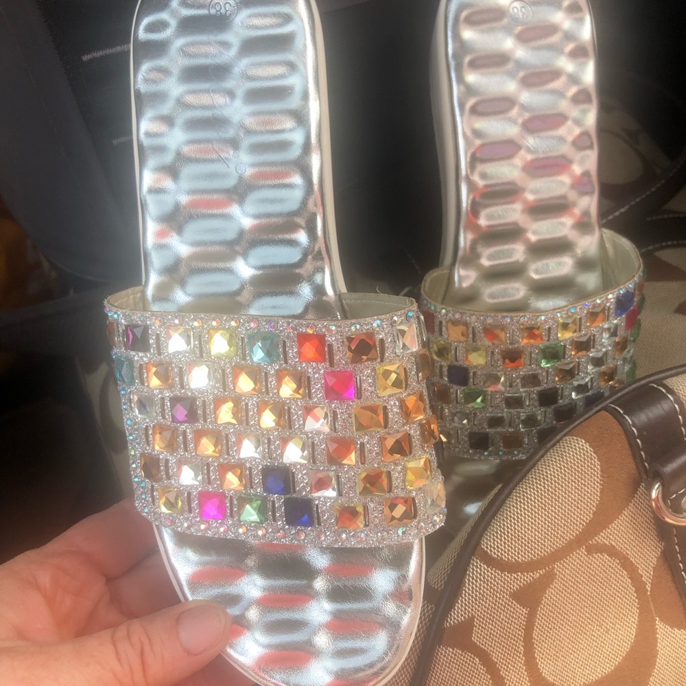 Ladies shoe platform multiple colors size 38 worn once